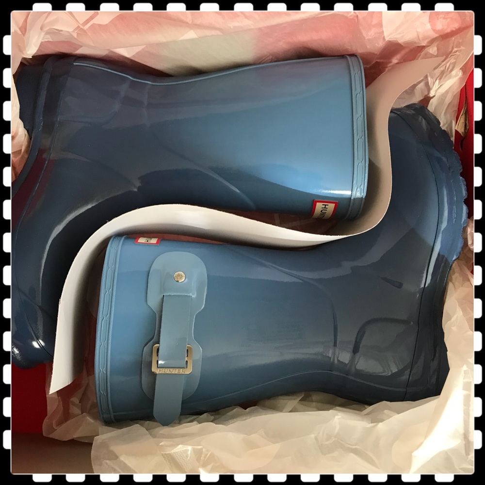 ❌SOLD❌Ombré blue Hunter short boots - Picture 5 of 6